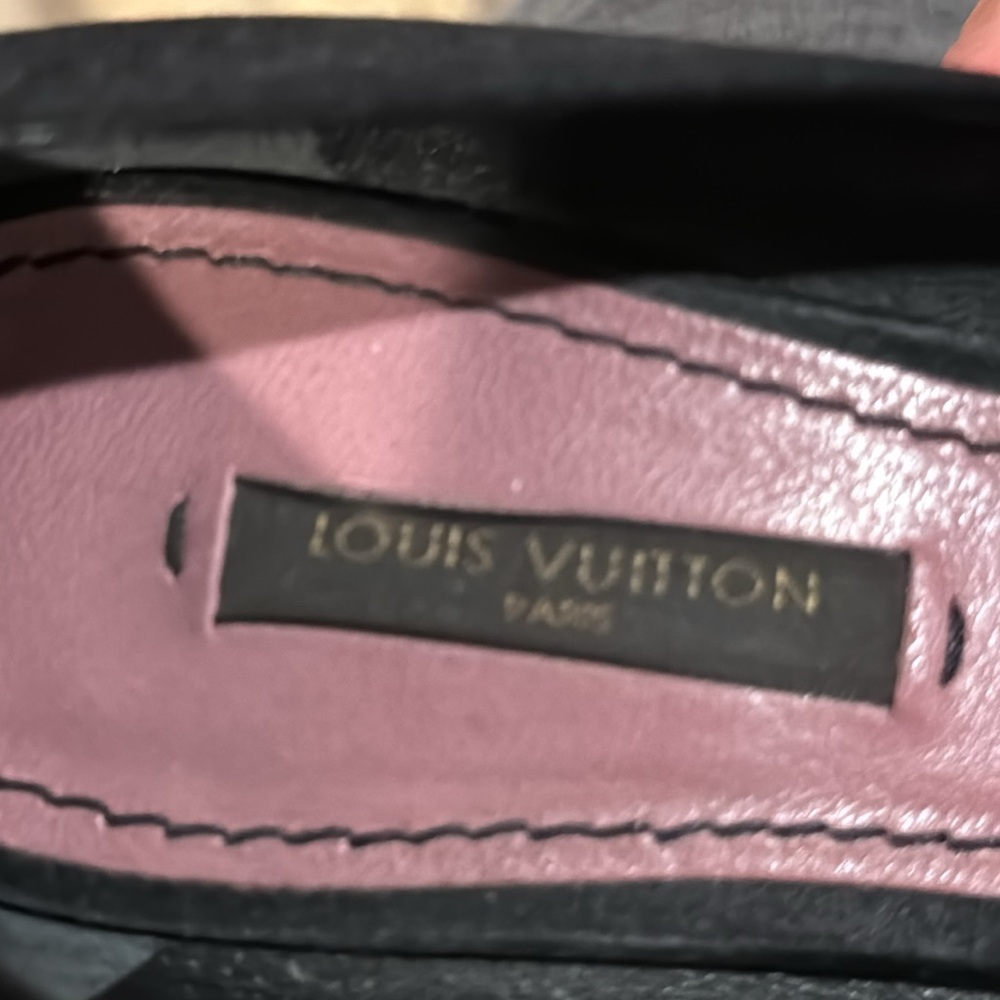 Louis Vuitton satin open toe heels on platform - Picture 6 of 16